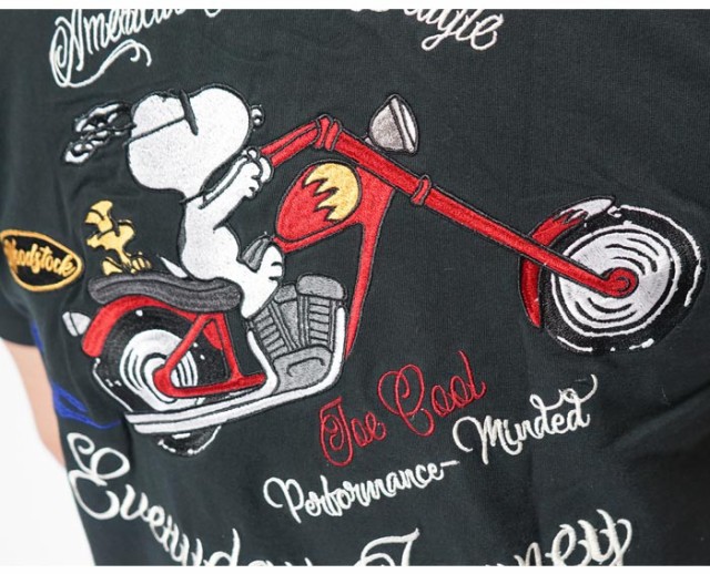 フラッグスタッフ FLAGSTAFF スヌーピー コラボ ポロシャツ 半袖 刺繍 メンズ アメリカン バイク 412007 送料無料の通販は