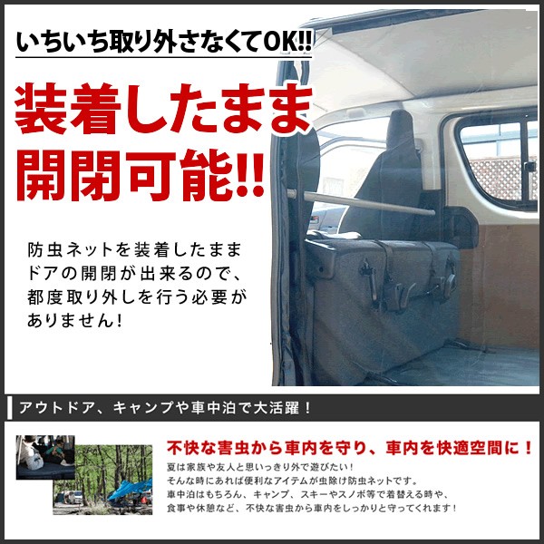 在庫日本製 品番M12/M14/M15 200系 ハイエース コミューター 4ドア 防虫ネット 全窓フルセット 網戸の通販はau PAY マーケット - イネックスショップ|商品ロットナンバー:188430213 人気SALE新作登場