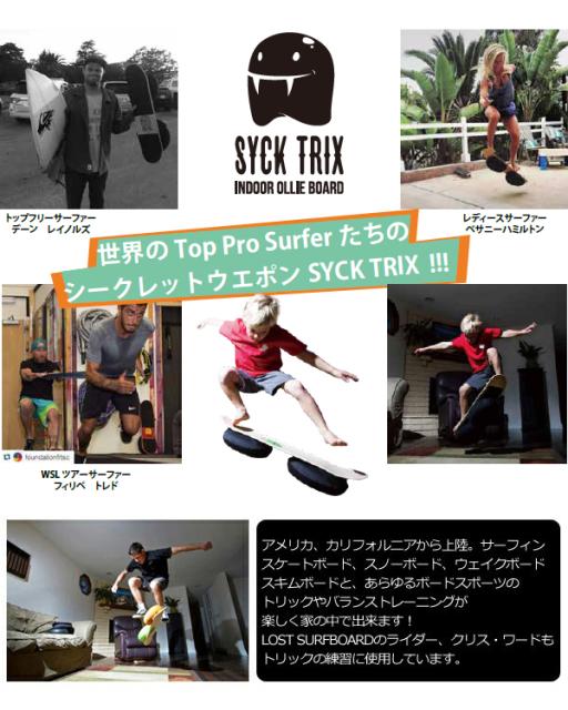選べるサイズ展開 送料無料 バランスボード サーフィン スケートボード トリック クリス ワード Syck Trix シックトリックス 超大特価 Abcprogram Co Id