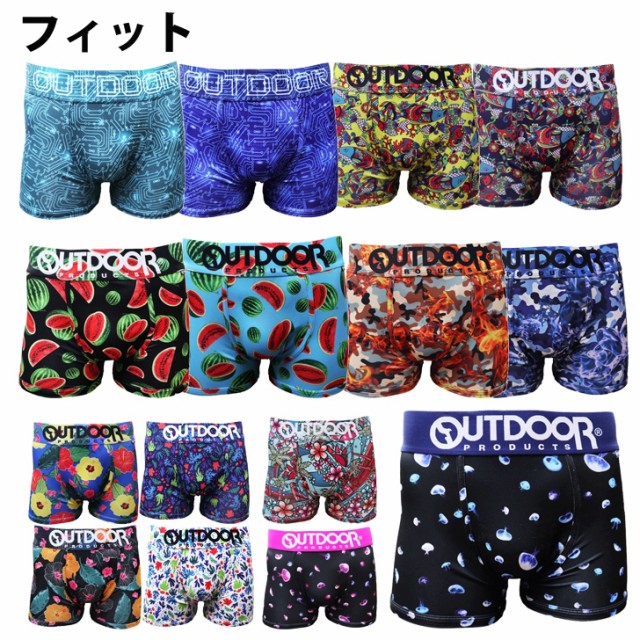 OUT5枚メンズ ボクサーパンツ OUTDOOR 太ゴム限定 5枚組福袋 送料無料 アウトドア 下着 派手 ツルツル M L LL オリジナル