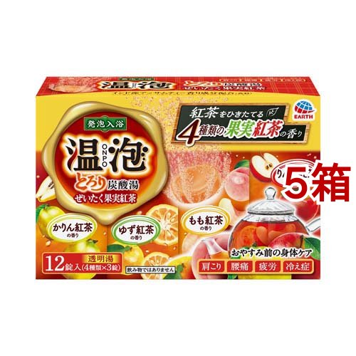 温泡 入浴剤 とろり炭酸湯 ぜいたく果実紅茶 5箱セット 発泡入浴剤 炭酸ガス入り入浴剤 の通販はau Wowma ワウマ 爽快ドラッグ 商品ロットナンバー