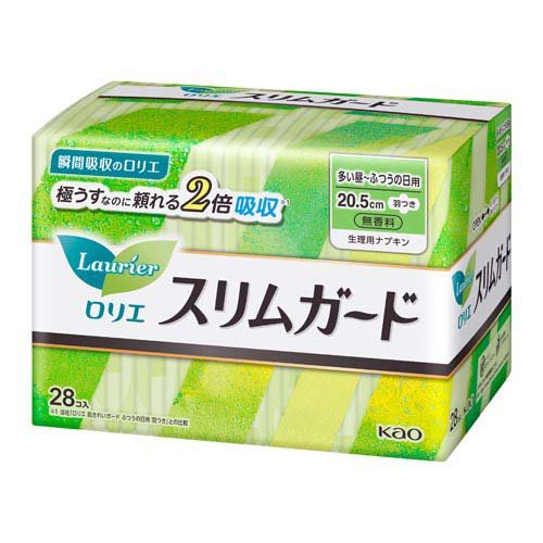 ロリエ スリムガード しっかり昼用 28個入 ナプキン 普通 多い日用 羽付き