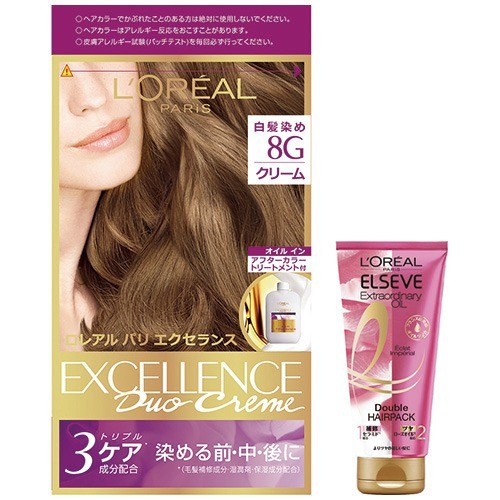 ロレアル パリ エクセランスn クリームタイプ 8g ダブルヘアパックミニ