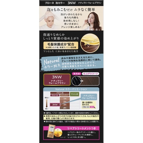 ブローネ 泡カラー 3nw ナチュラリーウォームブラウン 1セット 白髪染め 女性用 の通販はau Pay マーケット 爽快ドラッグ 商品ロットナンバー