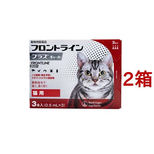 超美品 動物用医薬品 フロントラインプラス 猫用 3本入 2箱セット 猫用 圧倒的高評価 Vdigitech Com