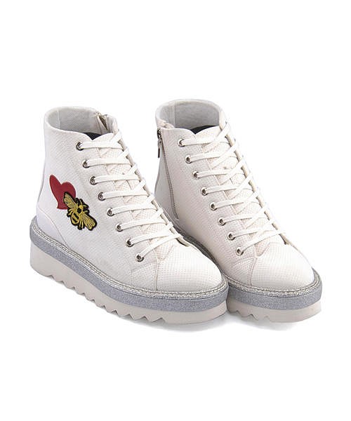 厚底 ハイカット スニーカー ぺたんこ レディース ピュアヴィヴィアン