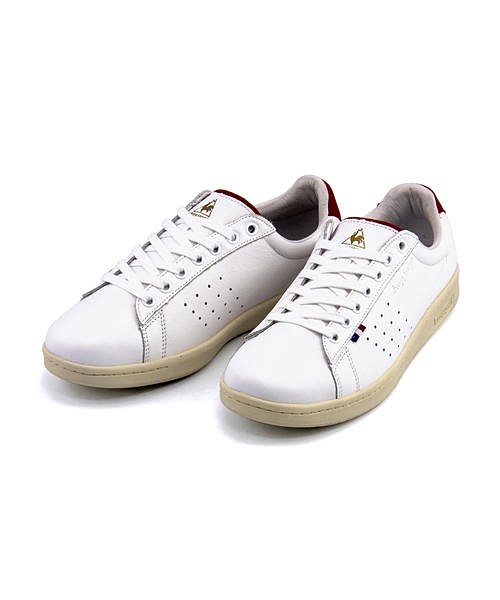 完売 ルコックスポルティフ ローカット スニーカー メンズ Laローランle 2 La Roland Le 2 Le Coq Sportif Ql1njc06 ホワイト レッド 肌触りがいい Olsonesq Com