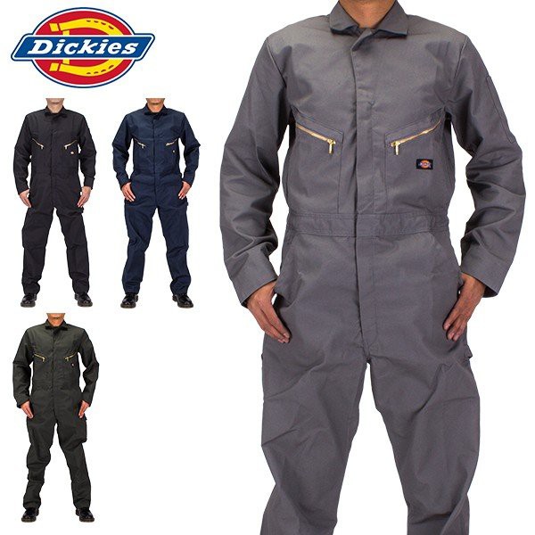 あす着 ディッキーズ Dickies デラックスカバーオール つなぎ 長袖 メンズ 作業着 大きいサイズ Lon