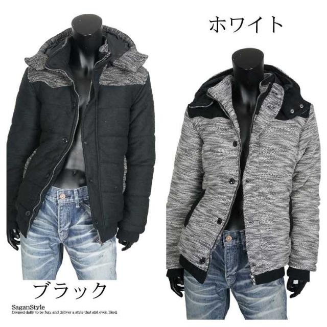 即納 最大半額 送料無料 メンズ スラブネップ 配色 中綿ブルゾン アウター オシャレ 冬物 男 かっこいい 服 I 10 最適な材料 Centrodeladultomayor Com Uy