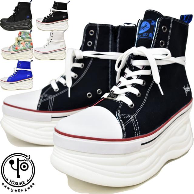 ポイント10倍 ヨースケ Yosuke 厚底スニーカー ハイソール レースアップ メンズ セール Sale 絶妙 Om Astro Com