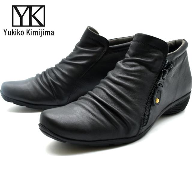 激安特価 ユキコ キミジマ 3333 キミジマ Yukiko Kimijima マーケット ショートブーツ ブーティー レディース 本革 レザー ブラック ダークブラウン 3333 新作 予約 は10月 キヨセシ a03fd9 Iglesiadesantamaria Com
