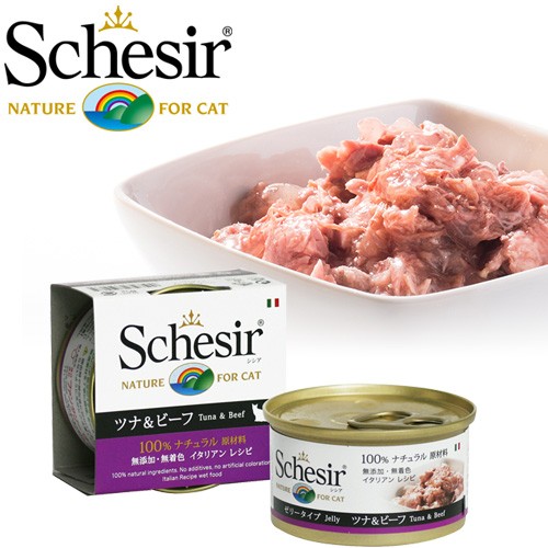 シシア 猫 Schesir キャットフード ツナビーフフィレ ゼリータイプ 85g 旧 Dyisol Com