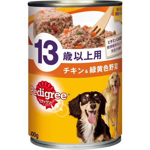 ペディグリー13歳以上用 チキン 緑黄色野菜 400g ドッグフード 犬 缶詰 ウェットフード ペディグリーチャム ドックフード の通販はau Wowma ワウマ ペッツビレッジクロス 商品ロットナンバー