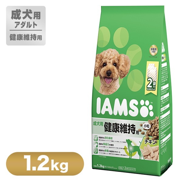 アイムス Iams 成犬用 健康維持用 チキン 小粒 1 2kg ドッグフード ドライ アダルト 犬 いぬ Dog ドックフードの通販はau Wowma ワウマ ペッツビレッジクロス 商品ロットナンバー