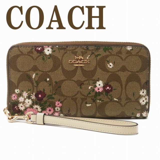 最安価格 財布 Coach コーチ レディース 人気 ブランド C4456ime7v レザー ピンク シグネチャー ラウンドファスナー ストラップ 花柄 長財布 長財布 Revuemusicaleoicrm Org