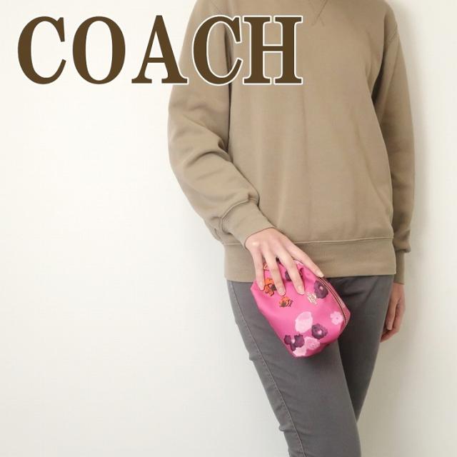 全品送料無料 コーチ Coach ポーチ クラッチバッグ 化粧ポーチ コスメポーチ ピンク 花柄 フローラル C55imquk ブランド 人気 アウトレット送料無料