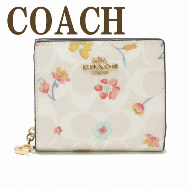 コーチ COACH 財布 レディース 二つ折り財布 シグネチャー 花柄 C8704IMCAH ブランド 人気