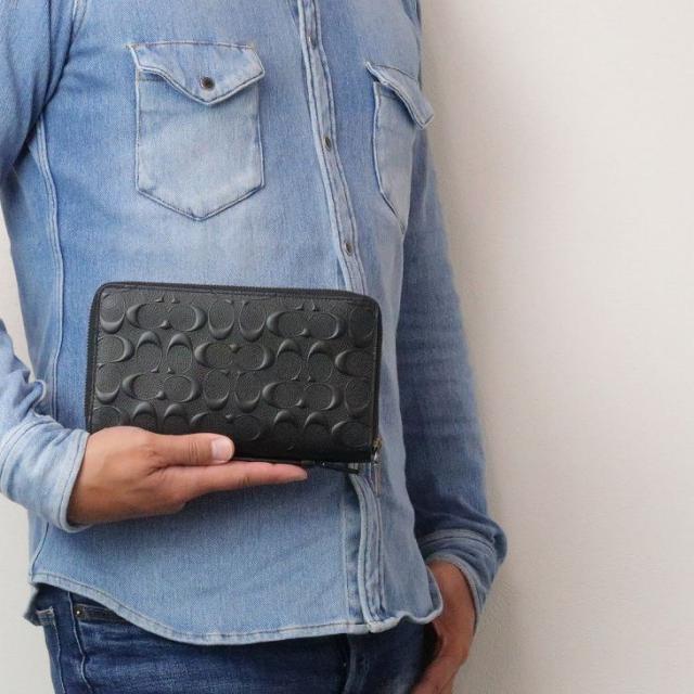 コーチ Coach 財布 メンズ セカンドバッグ ポーチ クラッチバッグ 人気 低価格化 シグネチャー 長財布 qbbk ブランド パスポートケース