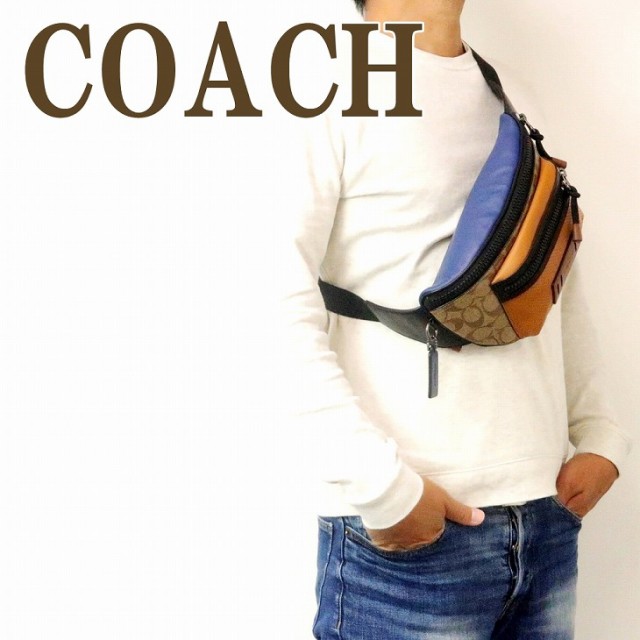 安い買取 コーチ Coach 斜めがけ Coach ショルダーバッグ ウエストバッグ ベルトバッグ メンズ レザー メンズ ネットショッピング シグネチャー ボディーバッグ 906qbq9k バッグ 送料無料産直