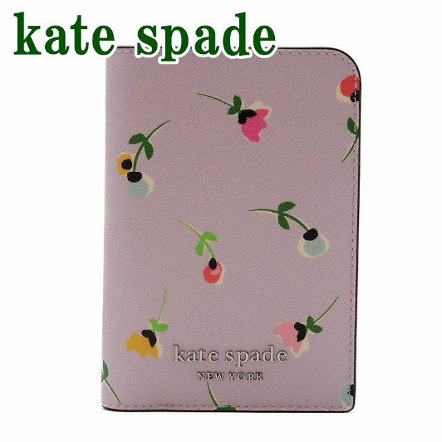 ケイトスペード ネコポス ブランド 通販 Kate レディース Wlru5908 974 Spade 花柄 パスポートケース 人気 レザー ロゴ Basalstim Dk