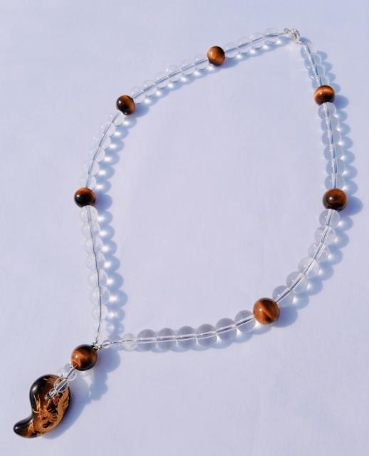 新しいコレクション 龍勾玉 タイガーアイ 水晶 数珠 ネックレス 送料無料 パワーストーン 天然石 金運 健康 恋愛 仕事運 開運 0600 即納 最大半額 Olsonesq Com