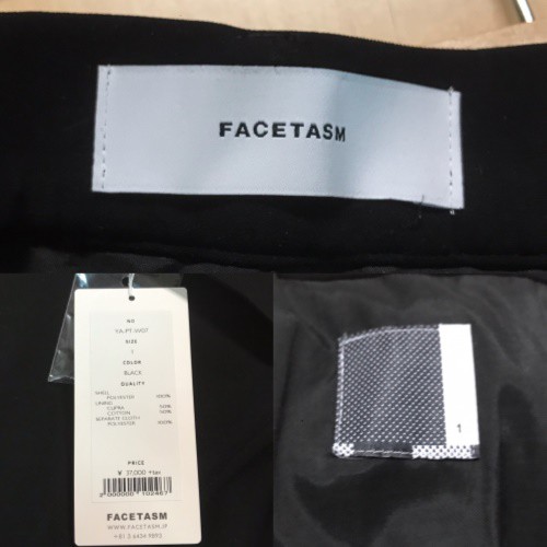 特価日本製 FACETASM ブラック size1/ボトムス[ の通販はau PAY マーケット - リバティ鑑定倶楽部|商品ロットナンバー:488 ファセッタズム ワイドシルエット デザイン パンツ YA-PT-W07 レディース 定番超激得