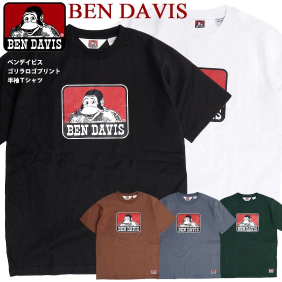 Ben Davis Tシャツ ベンデイビス ゴリラアイコン ロゴプリント 半袖tシャツ メンズ ゴリラロゴ プリントtシャツ ベ