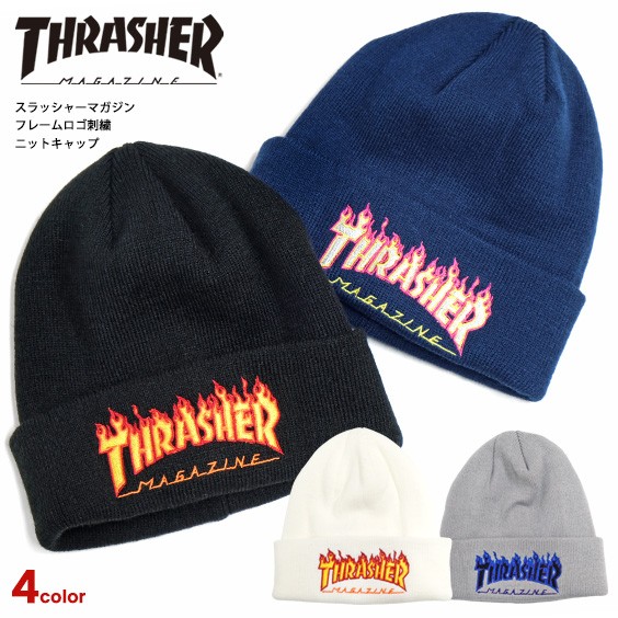 Thrasher ニット帽 スラッシャー フレームロゴ 刺繍 ニットキャップ スラッシャーマガジン ビーニー アクリル ニット Neeshyadesigning Com