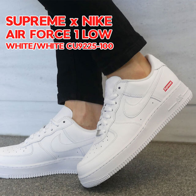 送料無料在庫あり レディースサイズ 新品 シュプリーム Supreme X ナイキ Nike Air Force 1 Low エアフォース1 White White Cu9225 100 フットウェア 通販限定商品 レディースファッション 靴 シューズ Cscart Ge