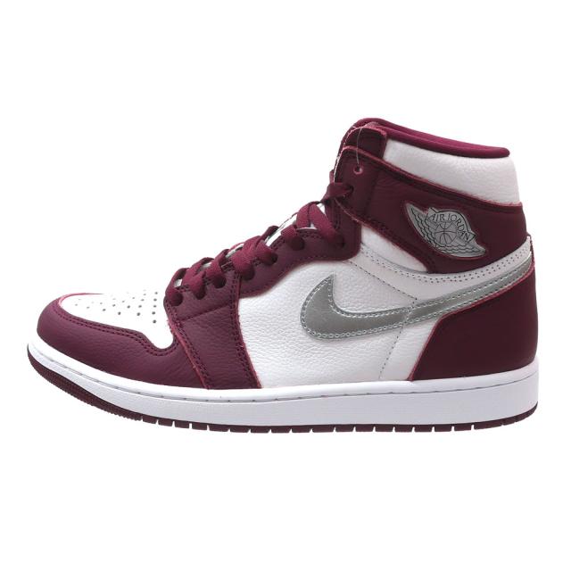 新作 激安 Jordan Nike 1 Retro Nike Bordeaux Metallic 新品 5550 611 エアジョーダン1 ハイカット ナイキ メンズファッション フットウェア Og Air High Silver White 購入特典付き