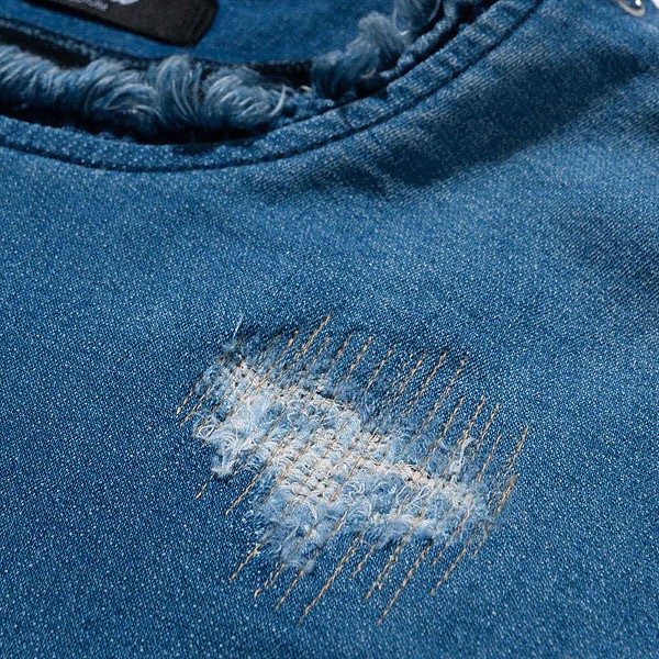 glamb グラム Damaged denim pullover SH メンズ ダメージデニムプルオーバーシャツ シャツ 送料無料 ストリート