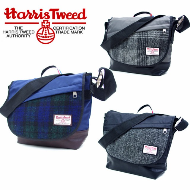 送料無料 メッセンジャーバッグ メンズ ハリスツイード Harristweed