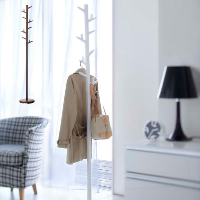正規品 ポールハンガー おしゃれ 山崎実業 コートハンガー 衣装掛け 収納 ハンガーラック ハンガーポール ブランチ ブラウン ホワイ 公式 Carlavista Com