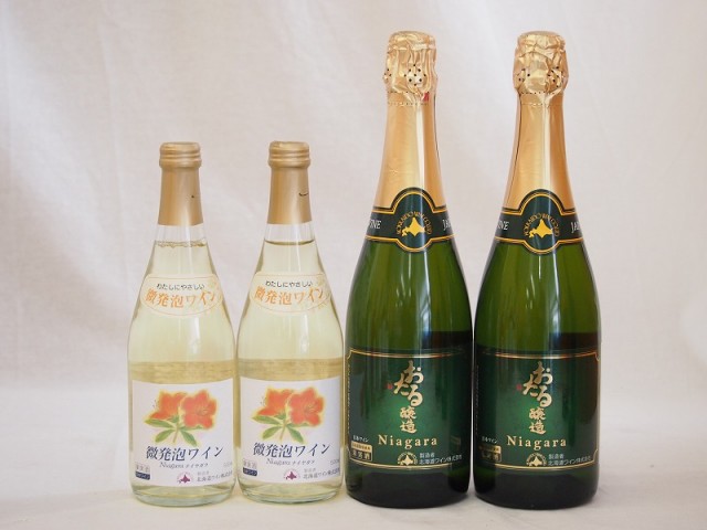 日本製 北海道おたるスペシャルスパークリングナイアガラ甘口ワイン4本セット 微発泡ナイアガラ500ml 2本 スパークリングナイアガラ720ml 2本 超目玉 Diquinsa Com Mx