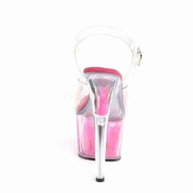 安い好評 キャバ ヒール サンダル 厚底 Pleaser プリーザー 18 cm ヒール 透明 クリア ピンク ブラックライト アンクルストラップ オープントゥ 大の通販はau PAY マーケット - ディンプルズオンライン|商 最新作正規品