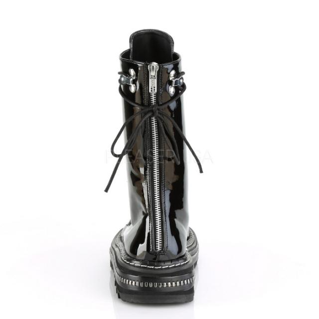 正規品新作 demonia エナメル 編み上げ レースアップ ジッパー 小さいサイズ 大の通販はau PAY マーケット - ディンプルズオンライン|商 デモニア ミドルブーツ 厚底 ラバーソール 3 cm ヒール 黒 ブラック 安い大特価