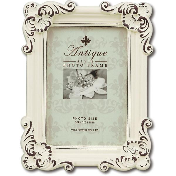 ユーパワー アンティーク スタイル フォトフレーム スクエア・サービス(アンティークバニラ) AF00951