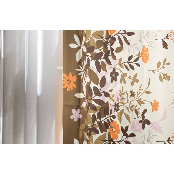 100 の保証 6種類から選べるリーフ柄遮光カーテン 2枚組 100 135cm ブラウン 形状記憶 洗える ボタニカル柄 フロー 在庫限りセール Vacationgetaways4less Com