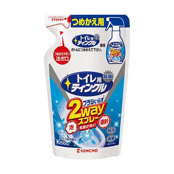 国産 まとめ 大日本除蟲菊 Kinchoトイレ用ティンクル トイレ洗剤 直射 泡 2wayスプレー 詰め替え 250ml 1パック セット 公式ストア Carlavista Com