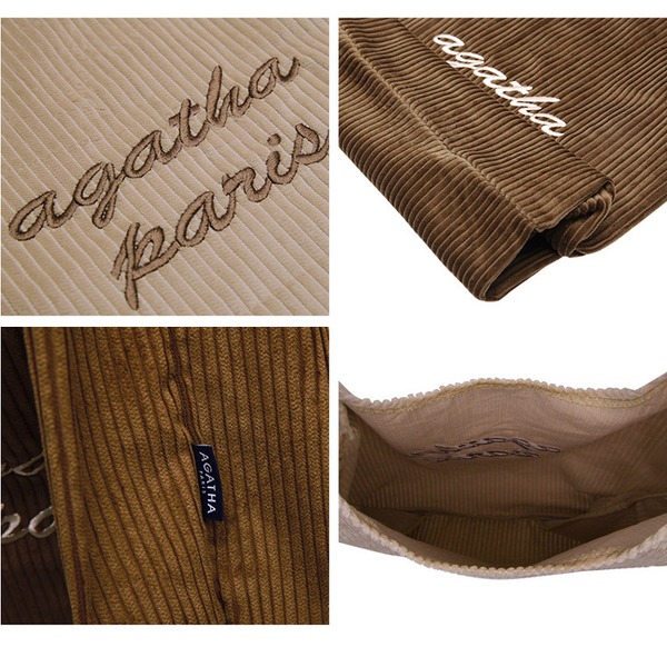 楽天最安値に挑戦 コーデュロイかご型エコバッグ クリーム Agatha アガタ Agt4 531 バッグ Asturias Ugt Fica Org