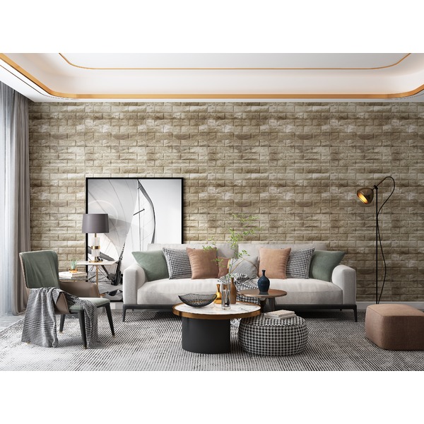 リアルサープラス ウォジック 12枚組 おしゃれ 壁紙 クッションシート 壁 クッションレンガシート モカブラウンii 完売 Www Flixel Org