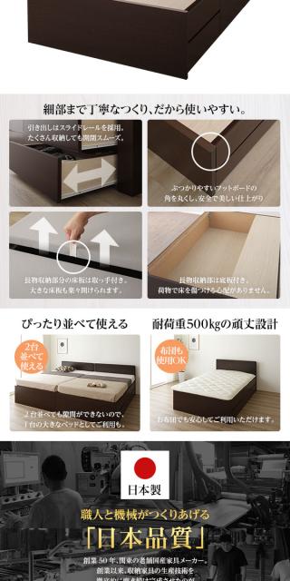 安いお買い得 フラットヘッドボード アイボリー 日本製の通販はau PAY マーケット - フジックス|商品ロットナンバー:348539517 頑丈ボックス収納 ベッド シングル (フレームのみ) 安い在庫