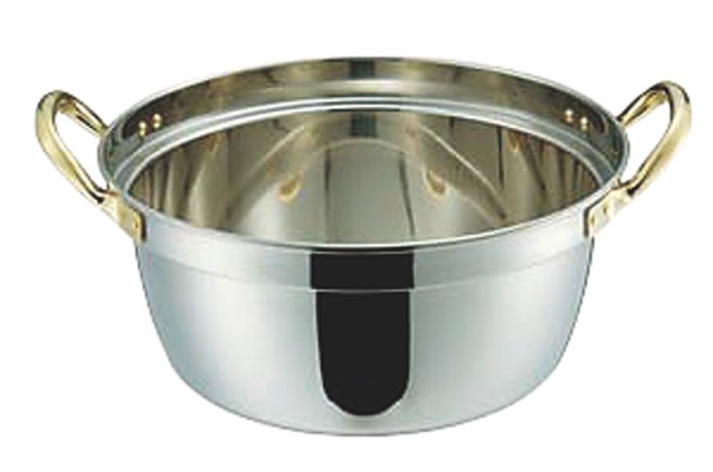 無料発送 赤川器物製作所 45cm(20.0L) 段付鍋 クラッド AG - 両手鍋