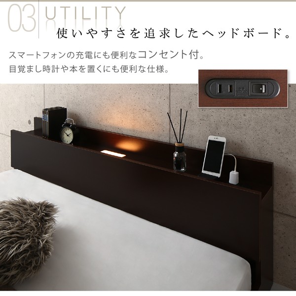 新品高品質 棚・ライト付 オークホワイト 〔マット色〕黒の通販はau PAY マーケット - フジックス|商品ロットナ フロアベッド 〔スパジオ〕 〔スタンダードボンネルコイルマットレス付き〕 セミダブル 大人気安い