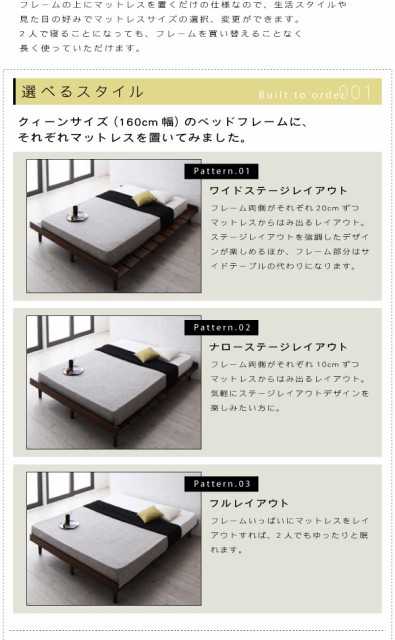 超特価お得 すのこベッド フレーム幅140:WHウォッシュ マット:黒の通販はau PAY マーケット - フジックス|商品ロットナンバー: 〔Resty〕 〔スタンダードポケットコイルマット付〕 フルレイアウト ダブル 高評価好評