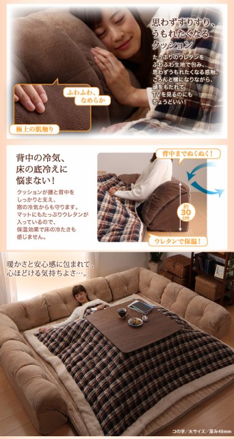 NEW好評 こたつに合わせるフロアコーナーソファ 厚さ15mm ブラウンの通販はau PAY マーケット - フジックス|商品ロットナンバ ふわふわマイクロファイバータイプ 防ダニ・抗菌防臭機能付 コの字 小 得価最新作
