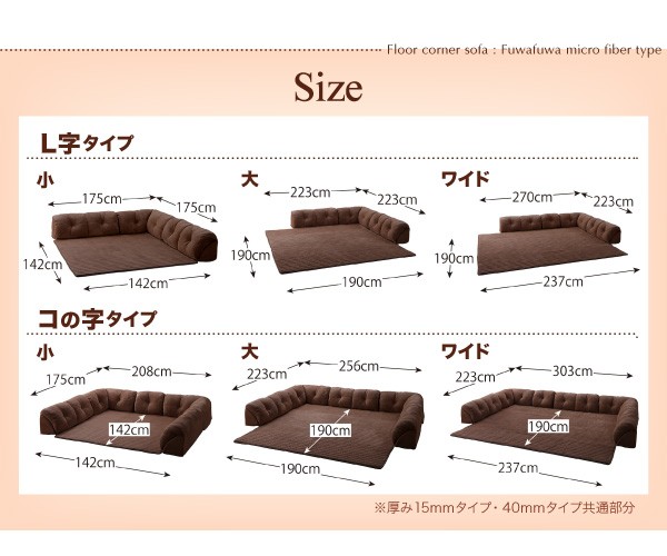 NEW好評 こたつに合わせるフロアコーナーソファ 厚さ15mm ブラウンの通販はau PAY マーケット - フジックス|商品ロットナンバ ふわふわマイクロファイバータイプ 防ダニ・抗菌防臭機能付 コの字 小 得価最新作