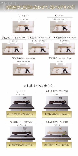 格安人気 大型フロアベッド 〔ALBOL〕 〔ベッドフレームのみ・マットなし〕 ワイドK280(D×2) 〔フレーム〕ダークブラウンの通販はau PAY マーケット - フジックス|商品ロットナンバー:233388698 得価定番人気