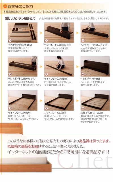 爆買い国産 棚付きフロアベッド 〔クリエット〕 〔スタンダードボンネルコイルマットレス付き〕 ダブル ナチュラル 〔マット〕ブラックの通販はau PAY マーケット - フジックス|商品ロットナンバー:3 定番