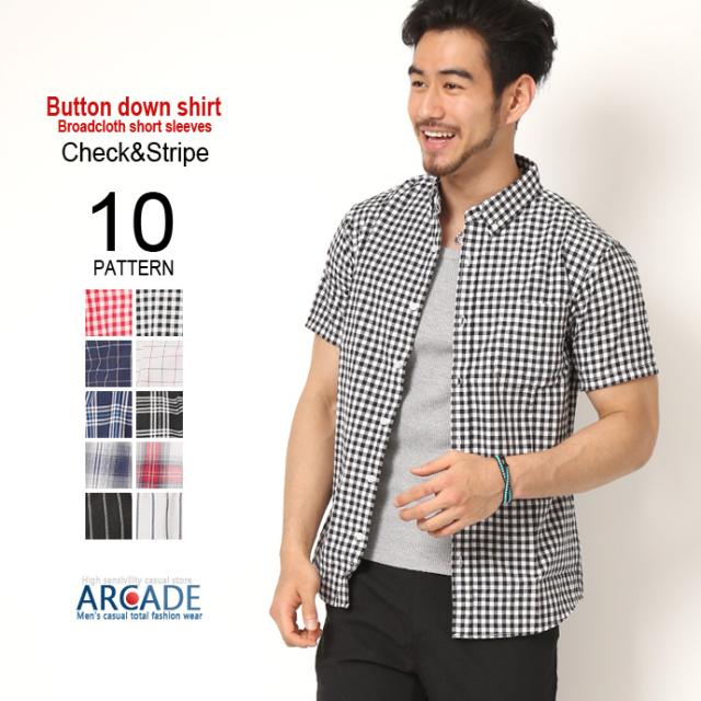 半袖シャツ メンズ 夏 カジュアルシャツ シャツ ボタンダウンシャツ